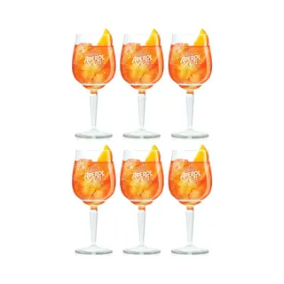 Aperol Spritz Glazen – 450 Ml – Officieel Glas – 6 Stuks – Ideaal Voor Aperol Spritz, Cocktails En Drankjes – Hoogwaardige Kwaliteit –