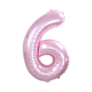 Q2P Ballon Cijfer 6 Jaar Roze Verjaardag Versiering Cijfer Helium Ballonnen Roze Feest Versiering 70 Cm Met Rietje