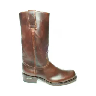 Sendra Boots 3162 Seahorse 84 Bruin Heren Basic Western Laars Ronde Neus Rechte Hak Leren Zool Rechte Schacht Trek Lussen Echt Leer Maat 42