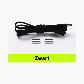 Elastische Veters - Zwart - Veters Plat 0.5 Cm - Veters - Sneakers - Schoenen - Kleding - Sport - Sportschoenen - Accessoires - 100 Cm - Veterschoenen