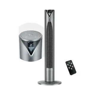 CoolHome CF2206 - Torenventilator Met Afstandsbediening - Ventilator Staand Met Luchtreiniger - 96 Cm - Dimbaar Led Scherm - Cool Grey