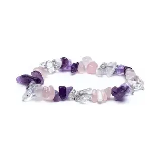 Yogi & Yogini Naturals - Armband Gouden Driekhoek Chips - Elastisch