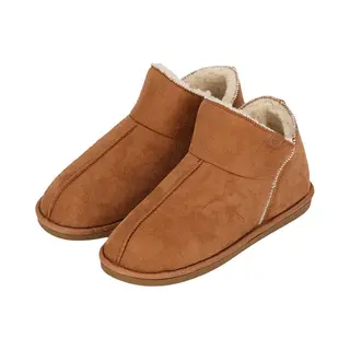 Apollo Dames Pantoffels Suede Cognac Sloffen - Maat 37/38