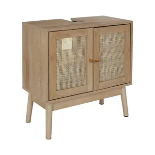 Home Deco Factory Wastafelonderkast Bali Met Uitsparing - 30x60x70 Cm - Wastafelmeubel Bruin
