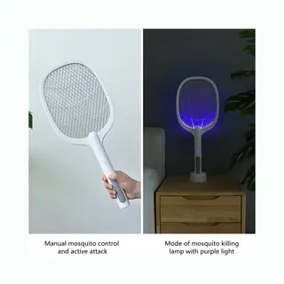 2 In 1 Elektrisch Oplaadbare Vliegen / Muggenmepper - Uv-lamp - Usb Oplaadbaar