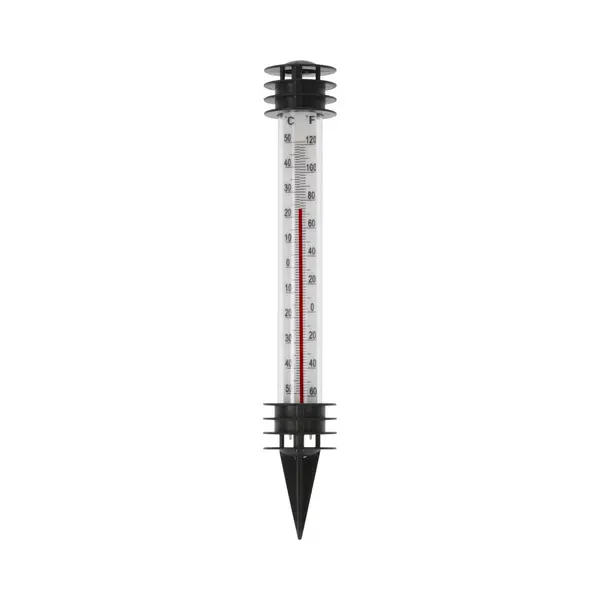 Pro Garden Tuin/buiten Thermometer - Kunststof - Zwart - 3, 5 X 23 Cm thumbnail