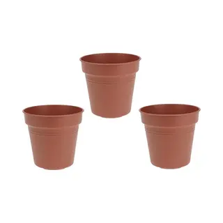 Progarden Blumentopf Pflanzenkübel 13x14cm Kunststoff 3er Set - Pflanzgefäß - Pflanzkübel Blumenkübel - Blumenübertopf - Deko Garten -