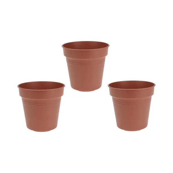 Progarden Blumentopf Pflanzenkübel 13x14cm Kunststoff 3er Set - Pflanzgefäß - Pflanzkübel Blumenkübel - Blumenübertopf - Deko Garten - thumbnail