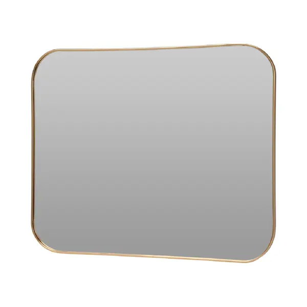 Home & Styling Rechthoekige Wandspiegel - Goud - Metalen Frame - 55 X 45 Cm thumbnail