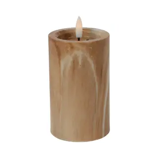 Home & Styling Led Kaars -bruin Marmer - D7, 5 X H12, 5 Cm -met Timer