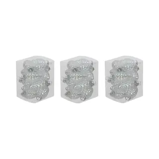 Othmar Decorations 36x Dennenappel Kersthangers/kerstballen Transparant Parelmoer Van Glas - 6 Cm - Mat/glans - Kerstboomversiering