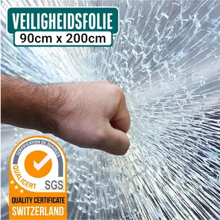 Homewell - Hr++ - Veiligheidsfolie 90x200 - Anti Inbraak - Beschermfolie