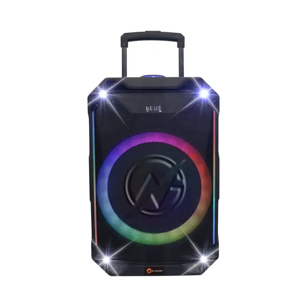 N-Gear The Flash 1540 - Karaoke Speaker - 15"Woofer - Bluetooth - Led Lichtshow - Draadloze Microfoons (2 Stuks) thumbnail
