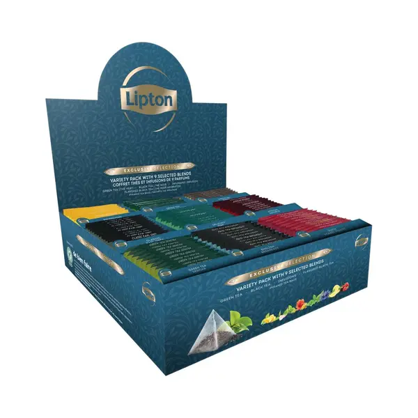 Lipton Exclusive Selection Tea Variety Box - 108 Theezakjes - Theedoos - Thee Assortimentsdoos - 12 X 9 Zakjes thumbnail
