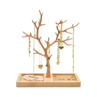 Galeara Design Schmuckbaum Weiß Gold, Schmuckhalter Weiß, Schmuckständer Schwarz, Schmuckaufbewahrung Rose Gold Wohnung Dekoration Aluminum Deko