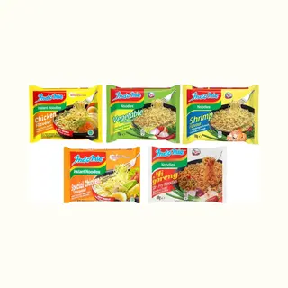 Indomie Instant Noodles, 5 Soorten, Kip, Groente, Garnaal, Mi Goreng , Special 30 X 75 G