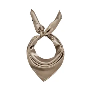 Emilie Scarves - Sjaal - Satijn - Taupe - Vierkant 60*60 Cm