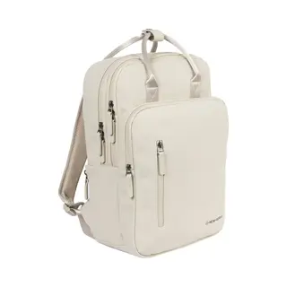 New Rebels William Milwaukee Beige 18L Rugzak Waterafstotend Laptop 15.6 Schooltas - Update, Sterke Ritsen