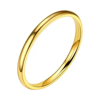 Lgt Jwls Lgt Jewels Smalle Stalen Ring Goudkleurig 2mm-16mm