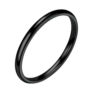 Lgt Jwls Lgt Jewels Smalle Stalen Ring Zwart 2mm-17mm