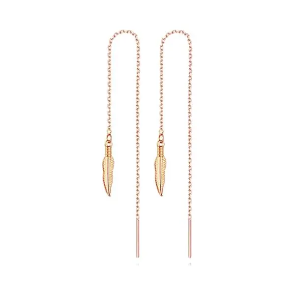 Cilla Jewels Ketting Oorhangers Dames Met Blad Rose Kleurig Van Edelstaal thumbnail