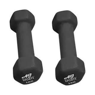 Aj-Sports Dumbells 1 Kg - 2 X 1 Kg Dumbell - Gewichten - Dumbells Set - Gewichten Set - Halterset - Fitness Gewichten - Krachttraining - Fitness