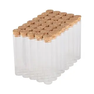 Dayshake Reageerbuisjes Met Kurk - 40 Stuks - 12 Cm X 2, 5 Cm - Flesjes - Proefbuisjes Glas - Glazen Buisjes