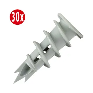 Hollewandplug | Gipsplaatplug | Gasbeton Plug Zelfborend (30 Stuks) Tornitrex