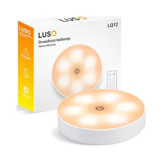 Lusq® Draadloze Ledlamp Met Afstandbediening – Warm/Wit Licht – Draadloze Wandlamp – Draadloze Ledspot – Usb Oplaadbaar – Dimbaar Met Timer