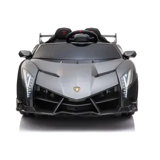 Finoos Lamborghini Veneno - Elektrische Kinderauto - 2-persoons - 12V - Grijs