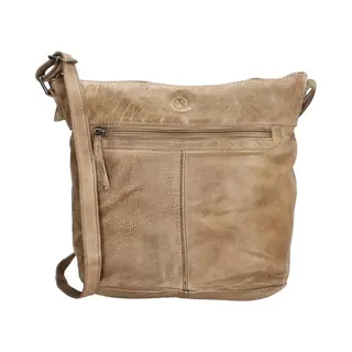 Hide & Stitches Paint Rock Schoudertas - Crossbody - Leer - Tas - Leren Dames Tas - Zand