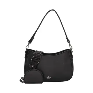 Charm London Schoudertas New York - Met Etui - Dames Tas Met Korte En Lange Schouderband - - Dames Tas - Zwart