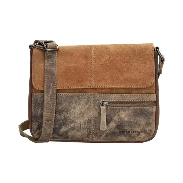 Hide & Stitches, Vrouwen, Handtas, Himalaya Schoudertas - Bruin - 100% Leer, Bruin thumbnail