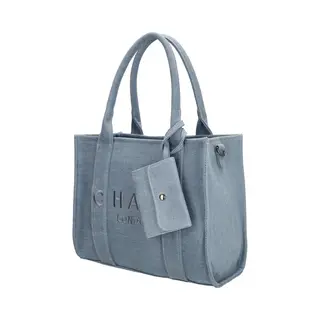 Charm London Bond Shopper - Handtas - Schoudertas - Dames - Stof - School - Werk - Tote Bag - Dames Tas - Lichtblauw