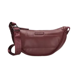 Zebra Trends Zebra Evie Crossbody Schoudertas - Trendy Banana Bag - Dames Tas - Bordeaux Rood