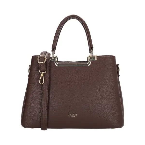 Charm London Lucca Handtas - Schoudertas - Schouderband - Dames - Crossbody - Donkerbruin thumbnail