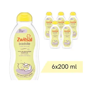 Voordeelverpakking, 6x Zwitsal Bad - Rijke Badolie - 200 Ml