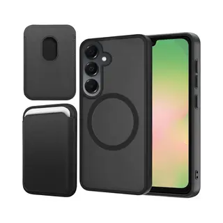 ChiGuard Hoesje + Pasjeshouder Geschikt Voor Samsung Galaxy A56 / A36 - Portemonnee Geschikt Voor MagSafe - Magnetisch - Pasjes Houder - Creditcardhouder -