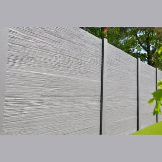 Betonzaun Linestone Grau Einseitig 200x200cm