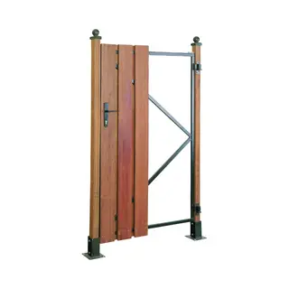 Intergard Poortframe Tuinpoort Verstelbaar Zwart 90x155cm