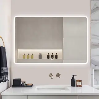 SensaHome Luxe Badkamerspiegel Met Led Verlichting - Dimbaar - Wandspiegel - Badkamer/Make-up Spiegel - 60 X 80 Cm
