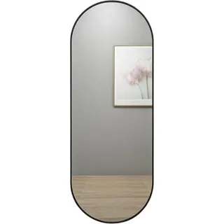 SensaHome Ovale Wandspiegel – Minimalistisch Design – Wandmontage Spiegel Met Metalen Rand – Modern – Kledingkast Spiegel – 50 X 160 Cm –