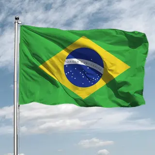 *** Grote Braziliaanse Vlag 90 X 150 - Van Heble® ***