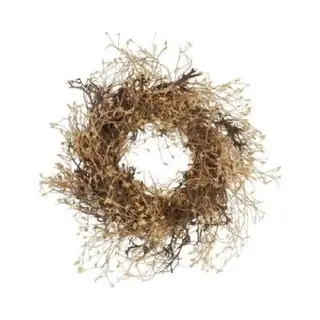 hbx Dbt Krans Landelijk Hout-Natuurlijke Materialen "Rough Mountain" Naturel D 30 Cm