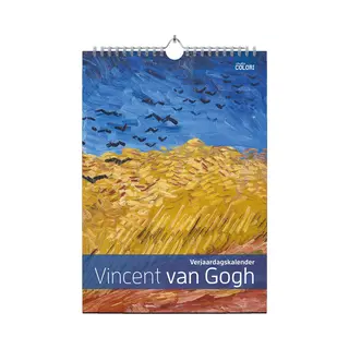 Studio Colori Verjaardagskalender Van Gogh - Wandkalender A4 - Niet Jaargebonden - Verjaardagskalender Volwassenen Staand