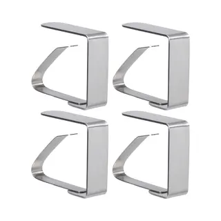 Hi Tafelkleed Klemmen - 4x Stuks - Rvs Metaal - 5 X 4 Cm - Zilver