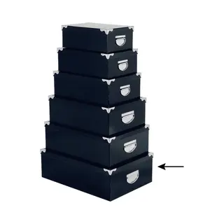 5Five Opbergdoos/box - Donkerblauw - L48 X B33.5 X H16 Cm - Stevig Karton - Bluebox