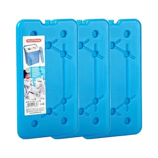Plasticforte Koelelementen 450 Gram - 3x - 14 X 25 X 1 Cm - Blauw - Voor Koelbox En Koeltas