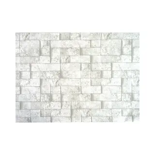 Decoratie Plakfolie - 2x - Beige/grijs Steen Patroon - 45 Cm X 2 M - Zelfklevend