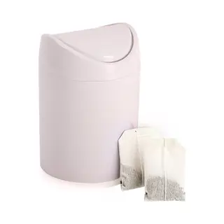 Plasticforte Mini Prullenbakje - Roze - Kunststof - Met Klepdeksel - Keuken Aanrecht/tafel Model - 1, 4L - 12 X 17 Cm